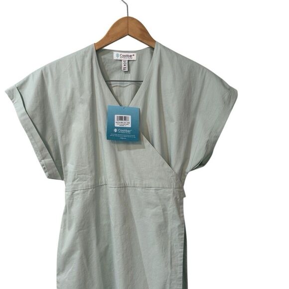 Coolibar Dress Womens Size M Wrap Sunny Isles Short Sleeve UPF Casual - Picture 4 of 9